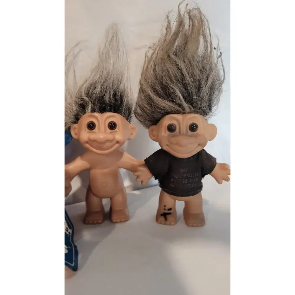 Vintage Russ Troll Dolls Lot of 6 Graduation Super Grad Pink Hair & Dressed...